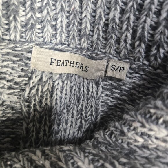 Y2K Gray Cape Cardigan Chunky Sweater Size S Boho Academia Cable Knit 2000s - Picture 8 of 9